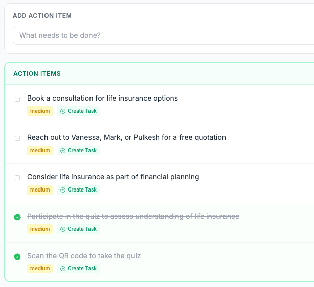Turn talk into tasks automatically
