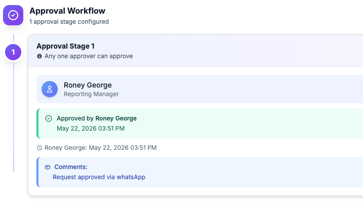 Route approvals your way — even over WhatsApp