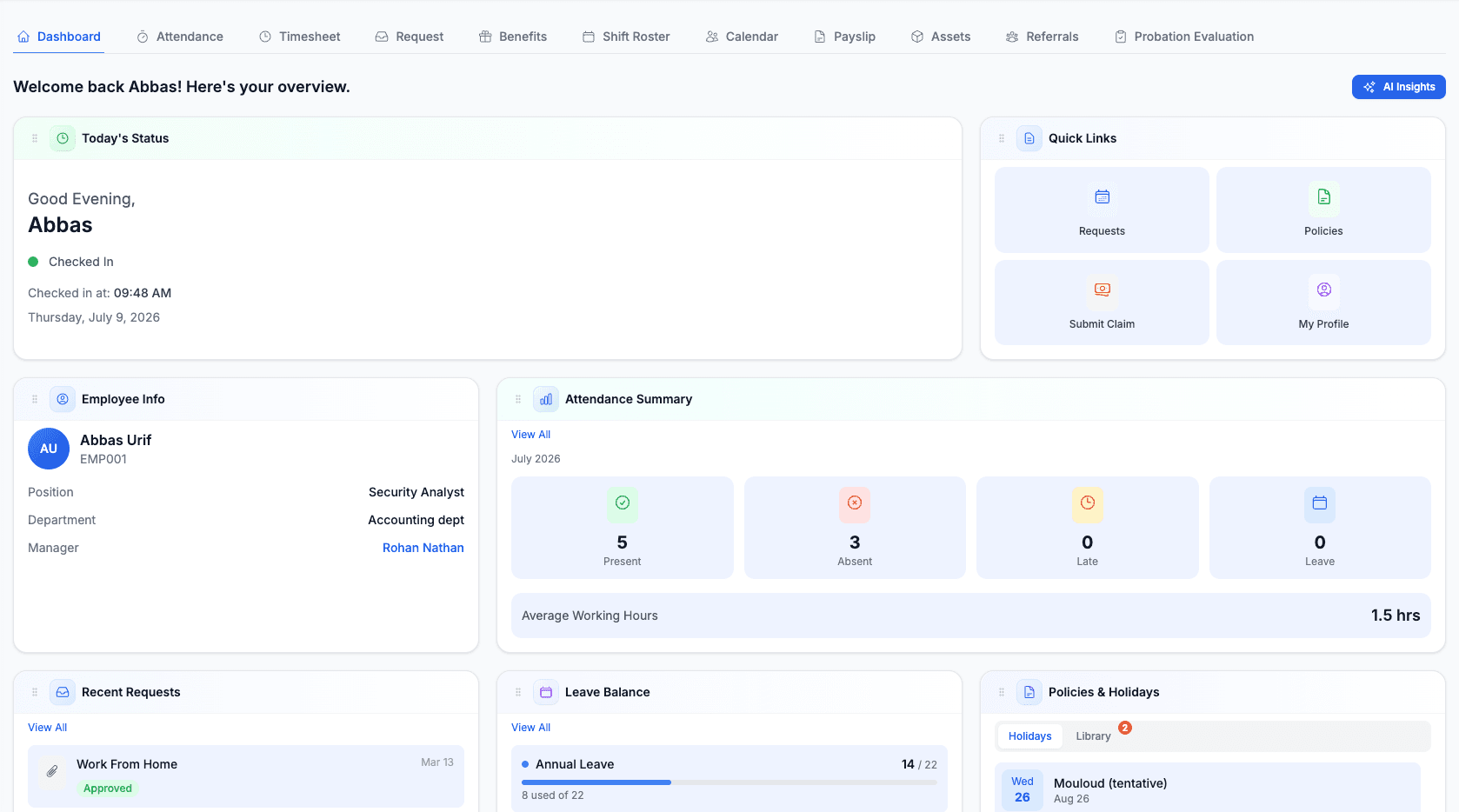 Every user starts the day in one view